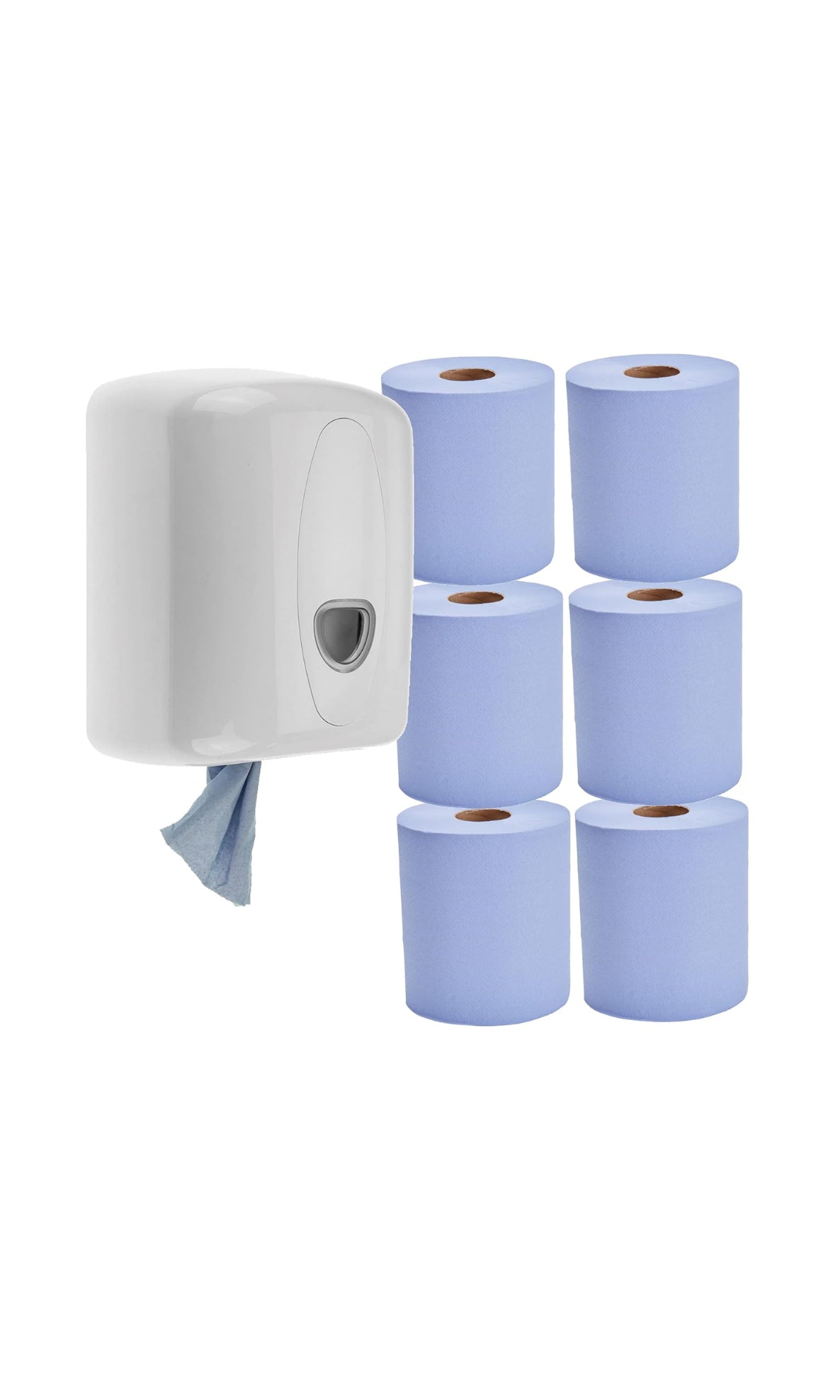 Blue Roll And Dispenser