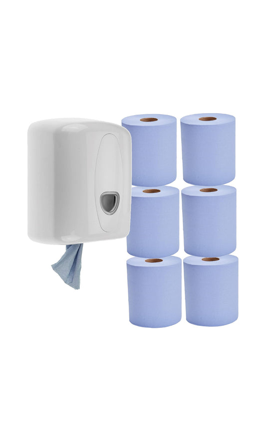 Blue Roll And Dispenser